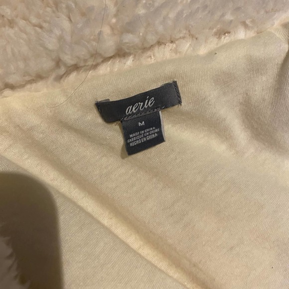 Aerie White Teddy Bear Vest Cardigan Medium - Picture 4 of 10